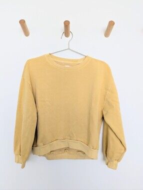 Gap Cropped Crewneck Sweatshirt – Yellow